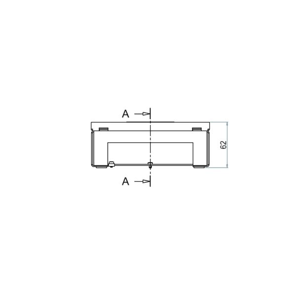 Produktbild UBD 167 052  -  Unterflur-Bodendose UBD 160 small inkl. Deckel, flach (SVZ), ohne Kante, 5mm Vertiefung und 1 Bürstenauslass